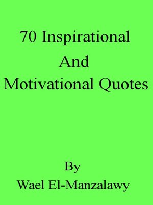 cover image of 70 Inspirational and Motivational Quotes